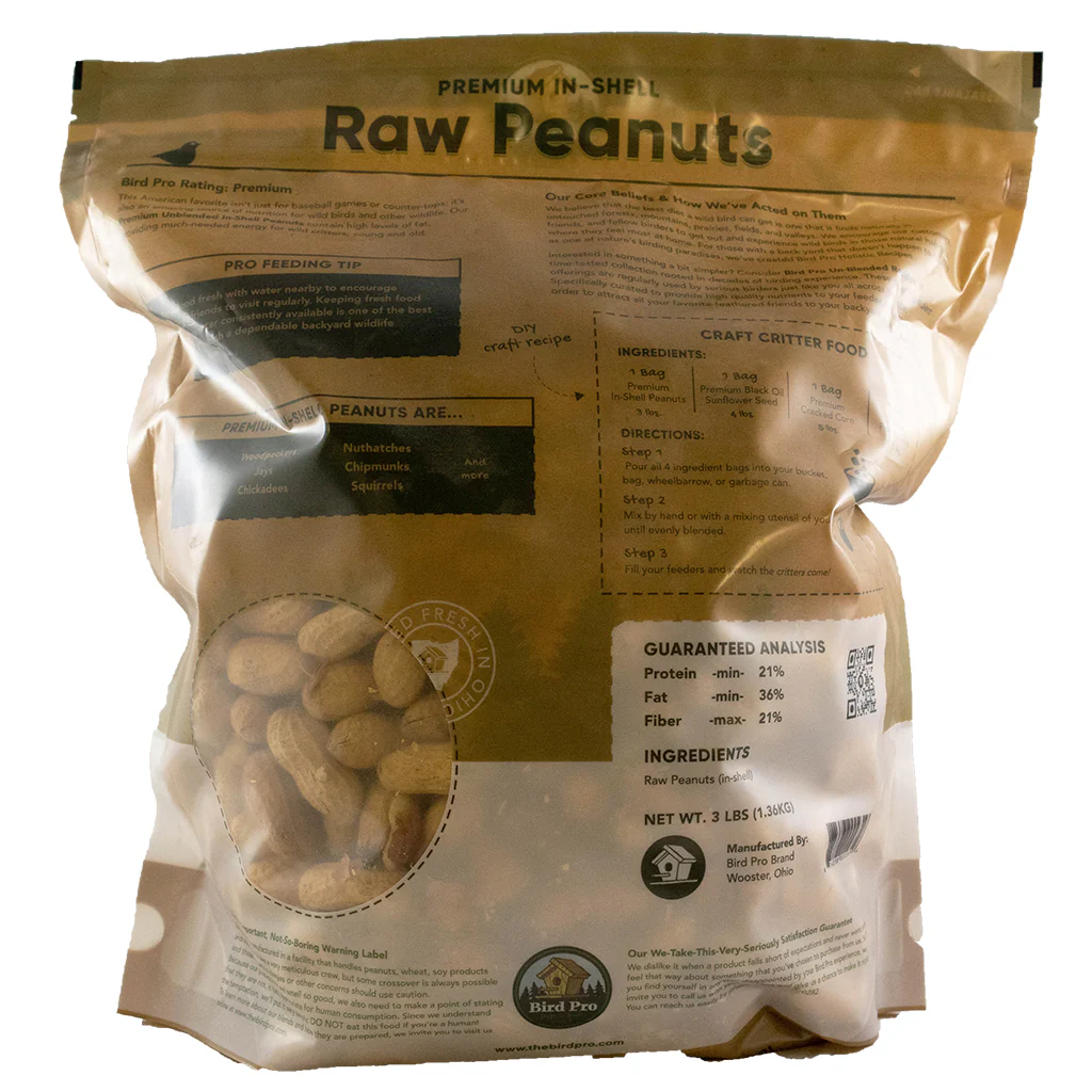 Bird Pro Premium Raw Peanuts In-Shell (7 lb) - Image 2