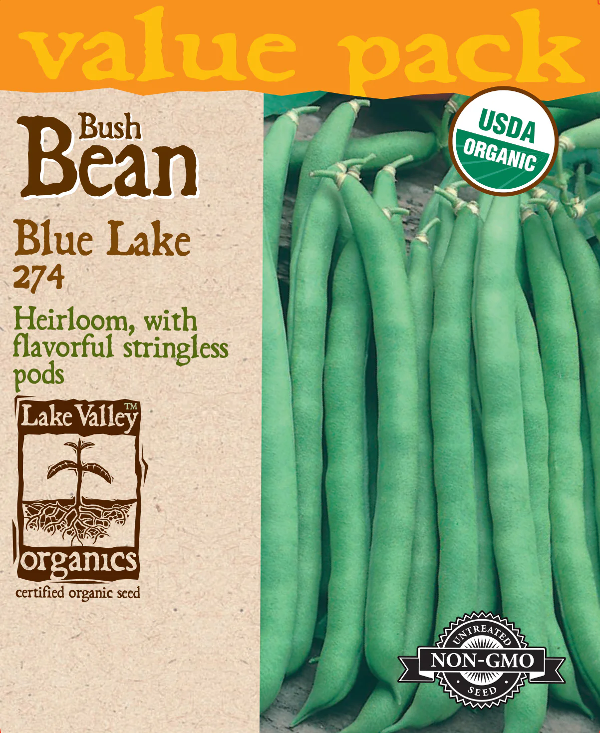 Organic Blue Lake 274 Bush Bean